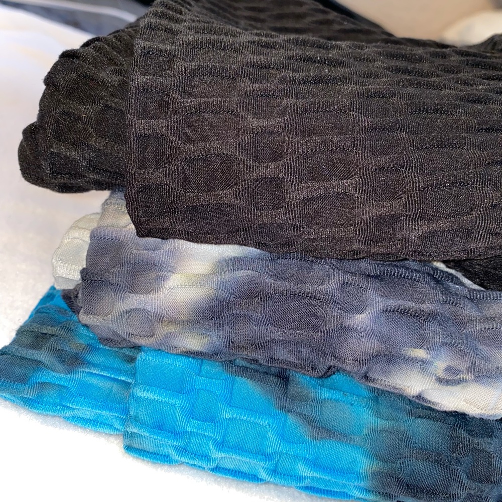 Tie Dye Honeycomb Textured Sports Leggings (lot of 3)